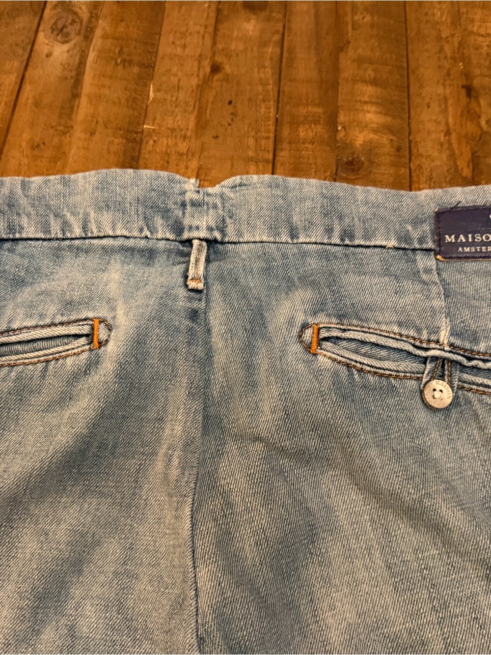 Scotch & Soda Light Blue Washed Straight Jeans - Picture 6 of 7